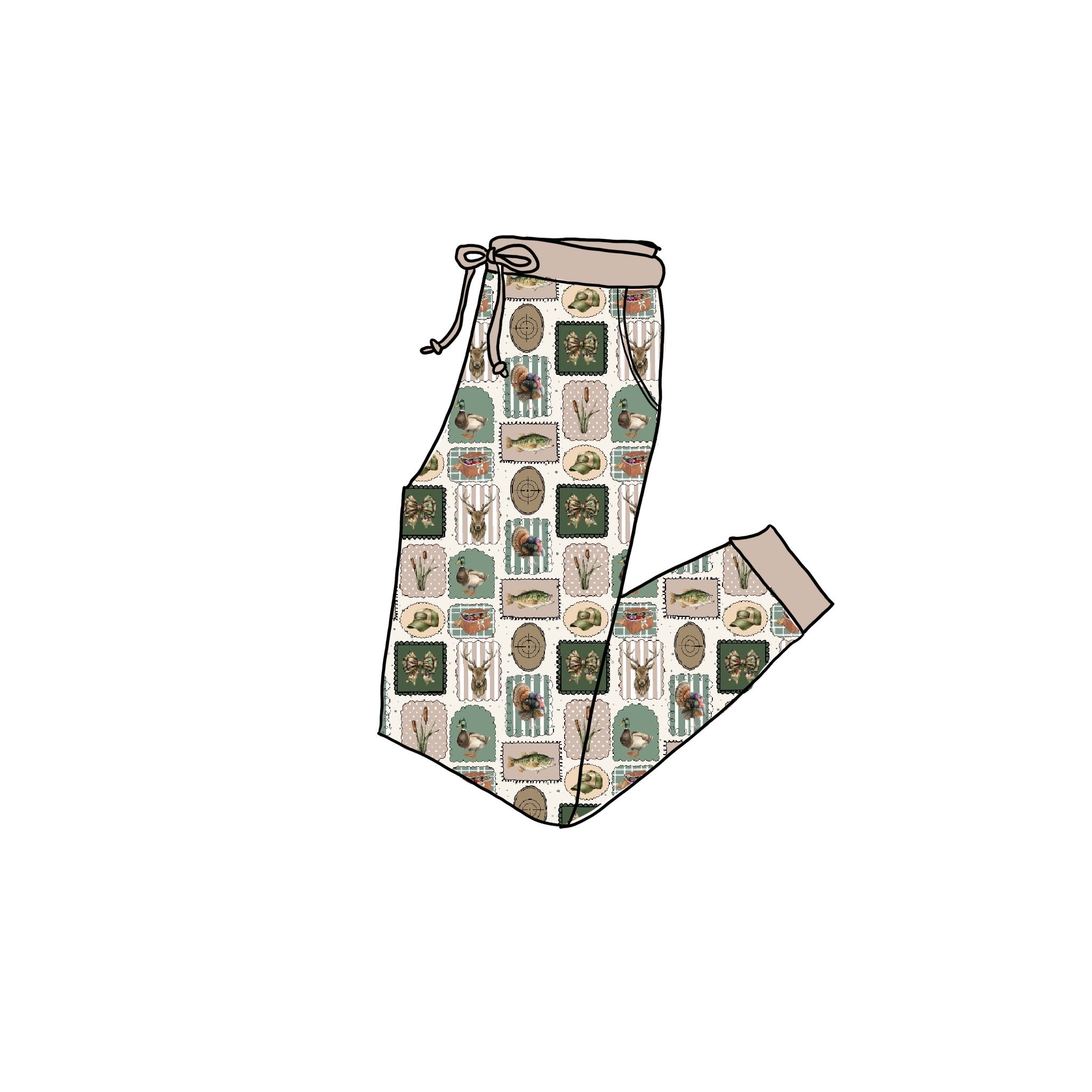 Prairie Stamps Adult bamboo joggers