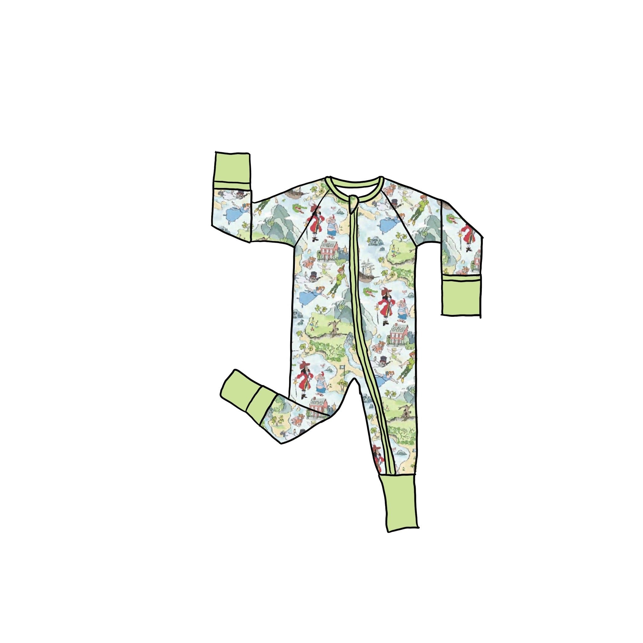 Lost Boys Bamboo Zippie Romper