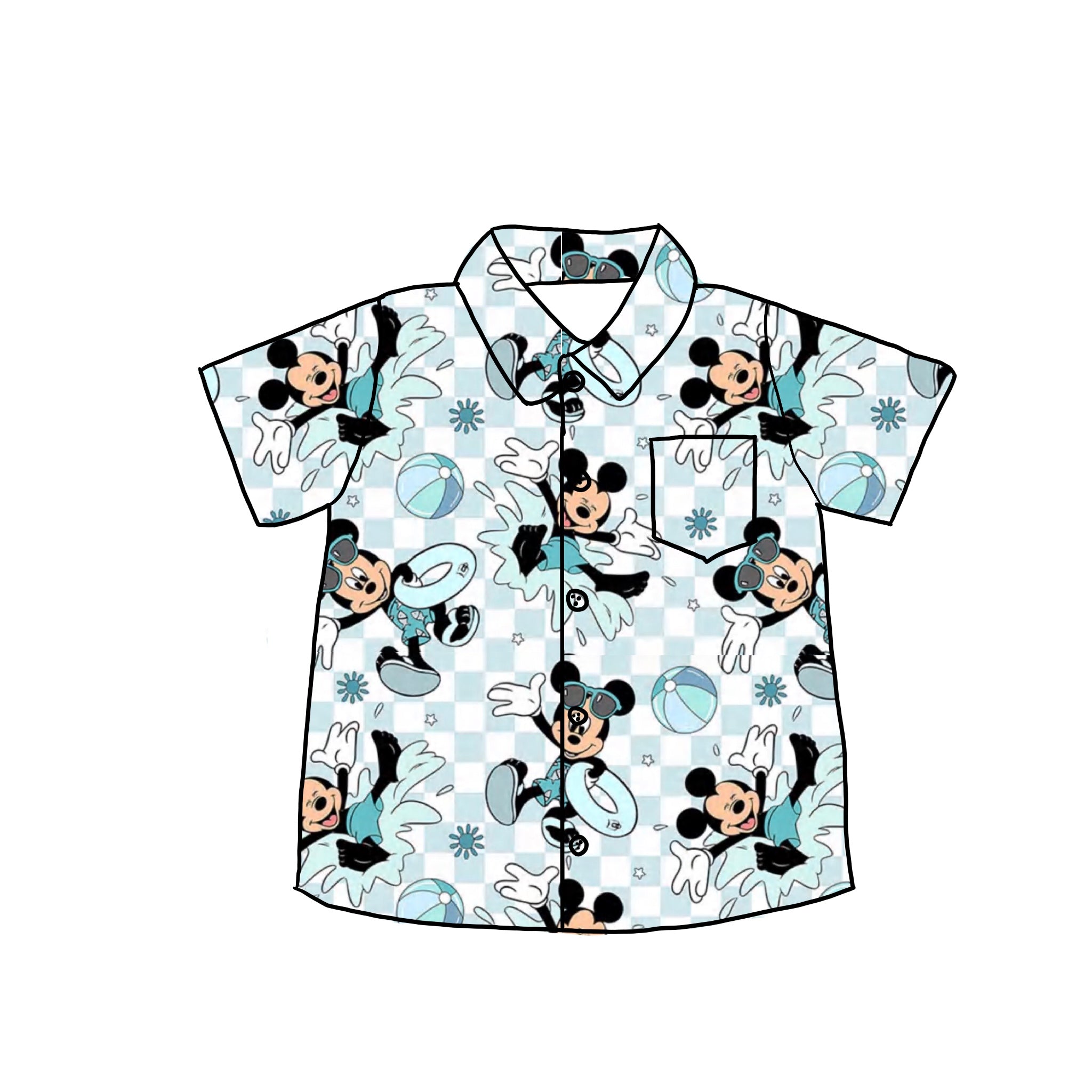 Mickey Summer Button Down