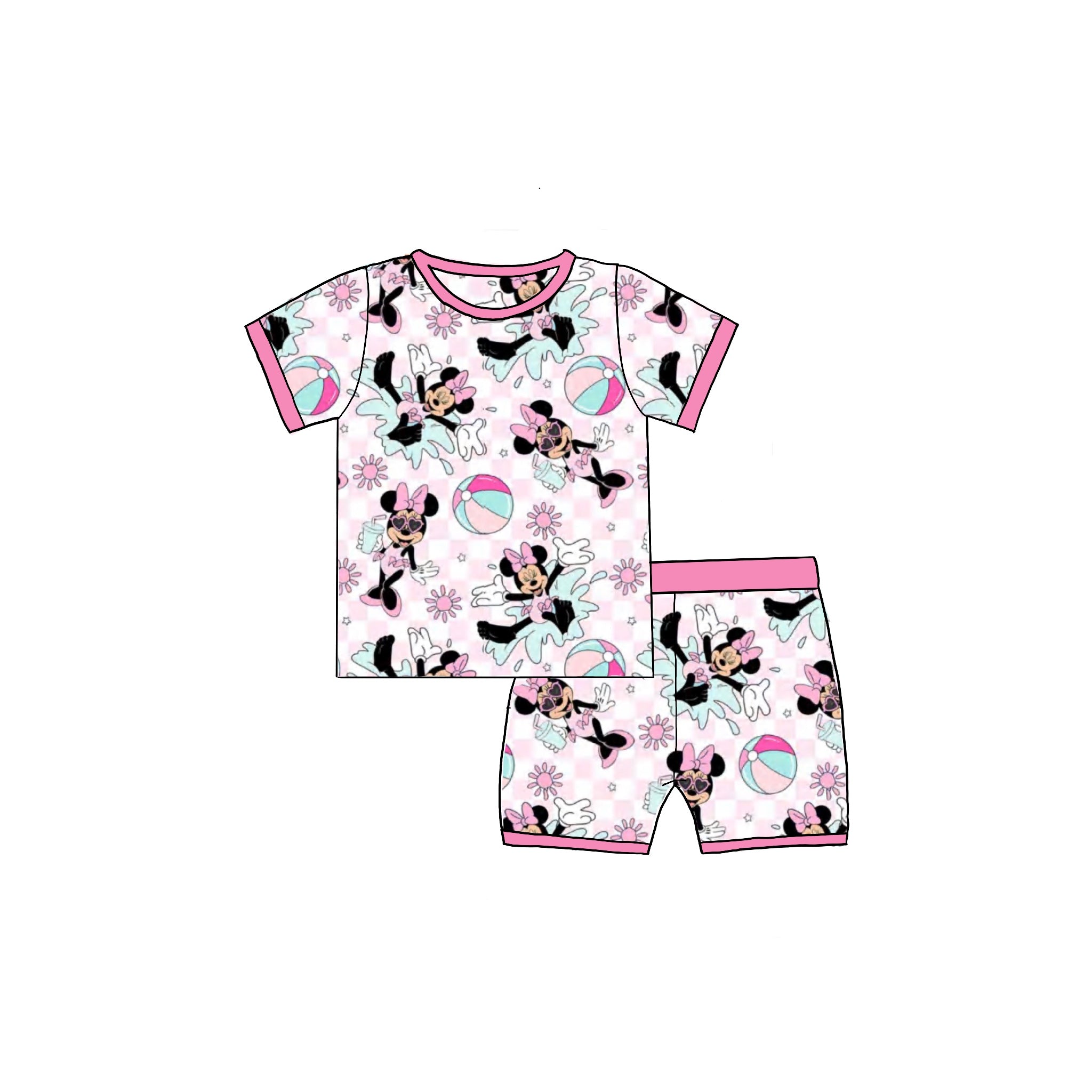 Minnie Summer Bamboo Sleep Short Set