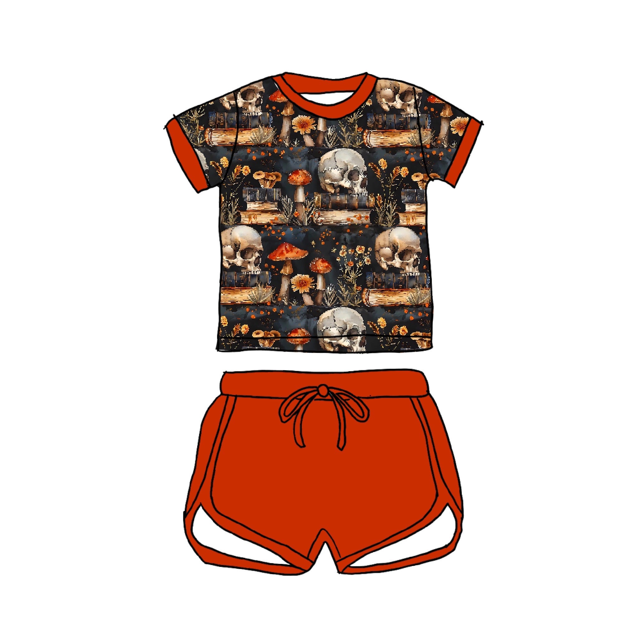 Hex Library Bamboo Drawstring Short Set
