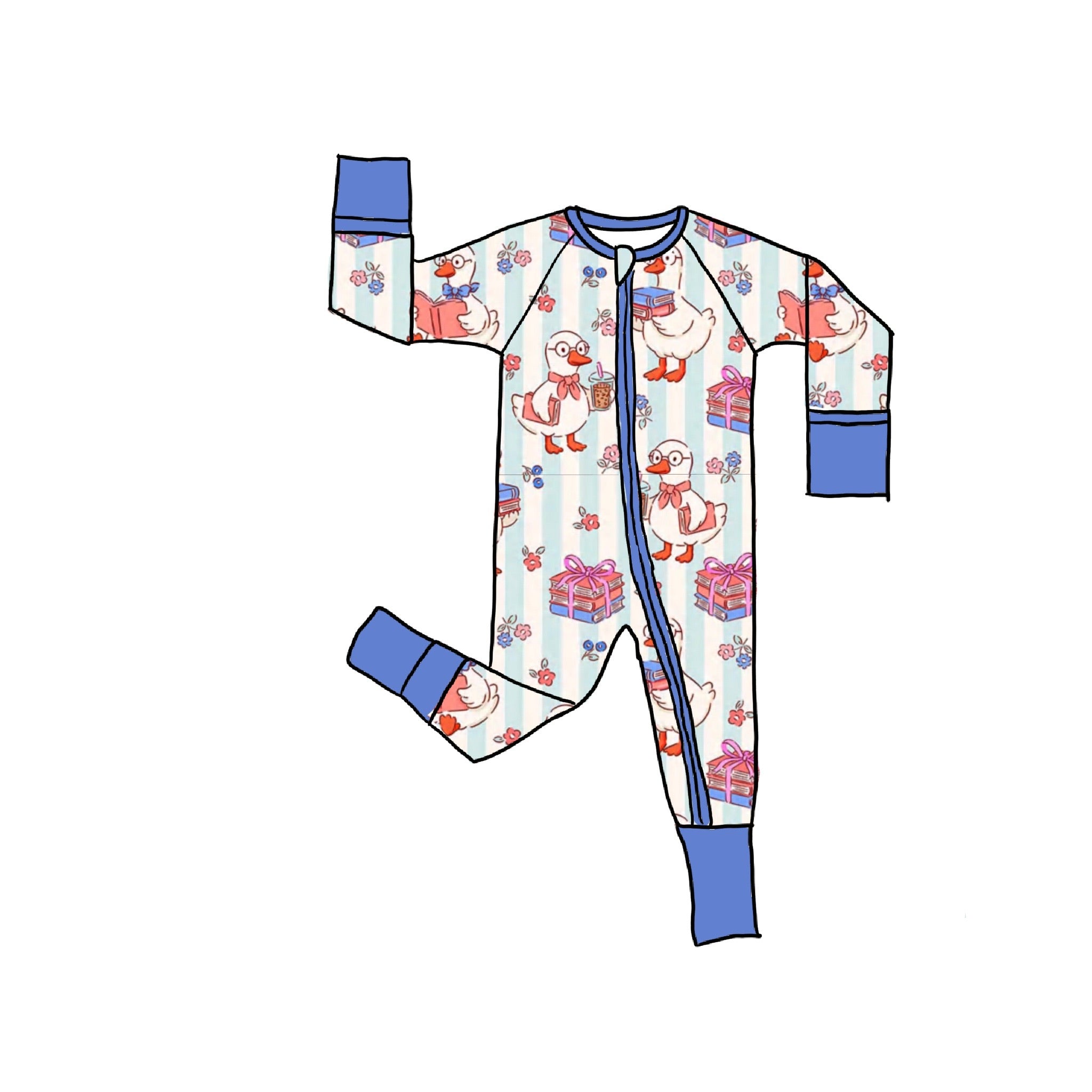 Reading Goose Zippie Romper