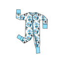 Winter Mickey Bamboo Zippie Romper