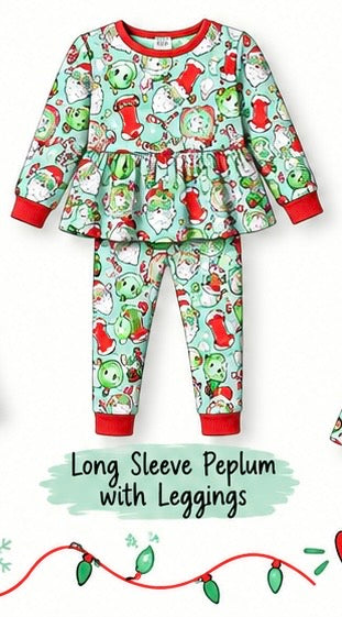 Groovy Santa Peplum with leggings
