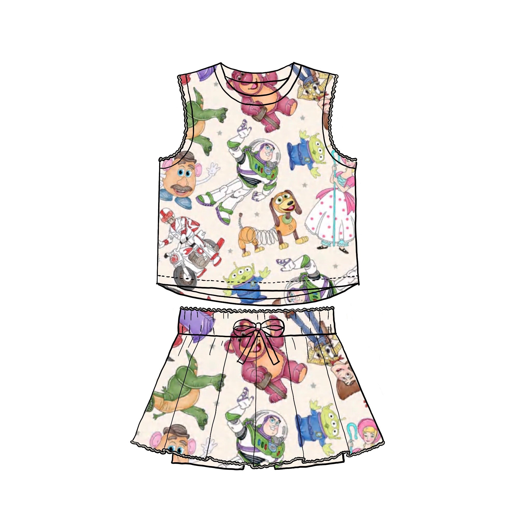 Watercolor Toys Squiggle Trim Athletic Set
