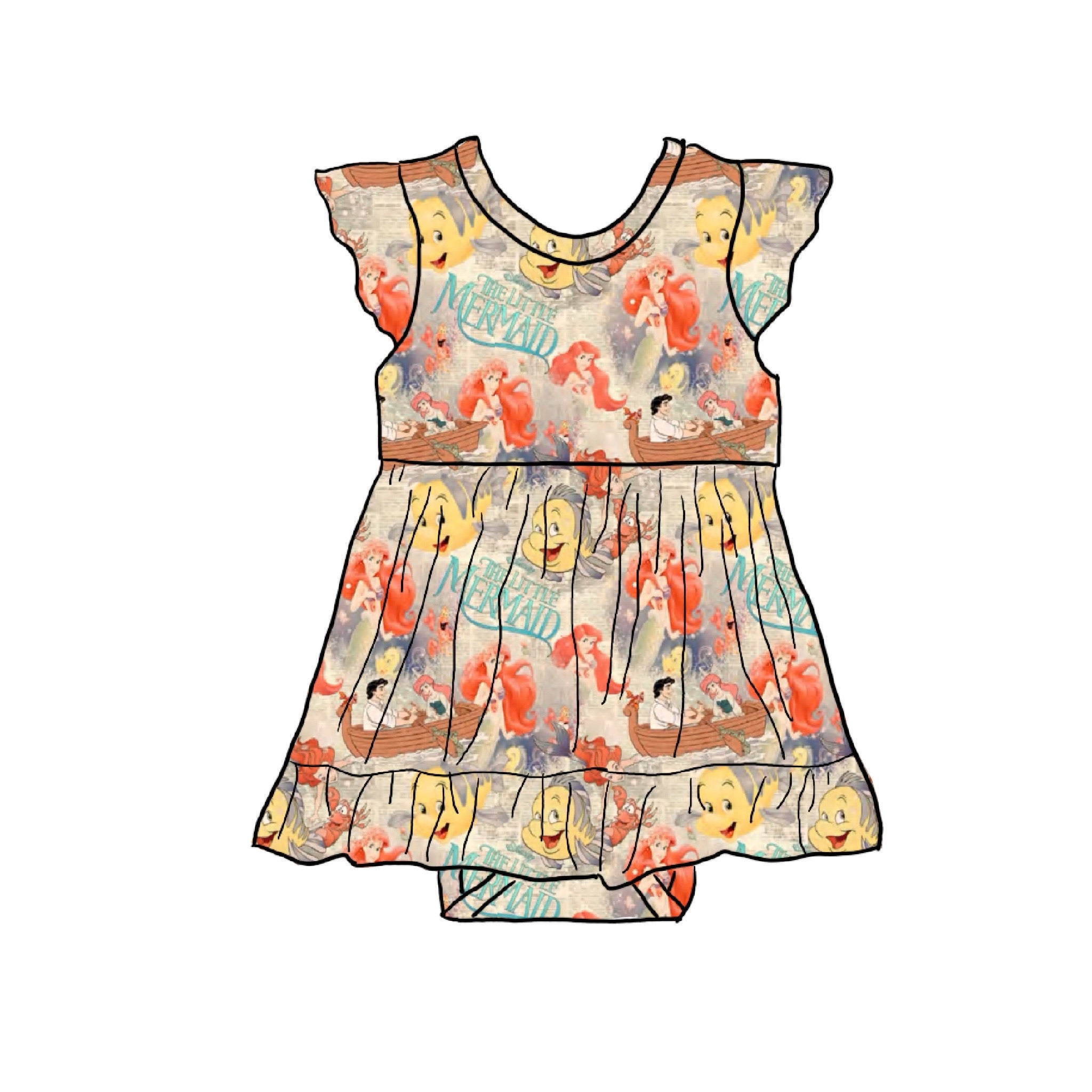 Part of Your World Bamboo Viscose Baby Skirted Bodysuit