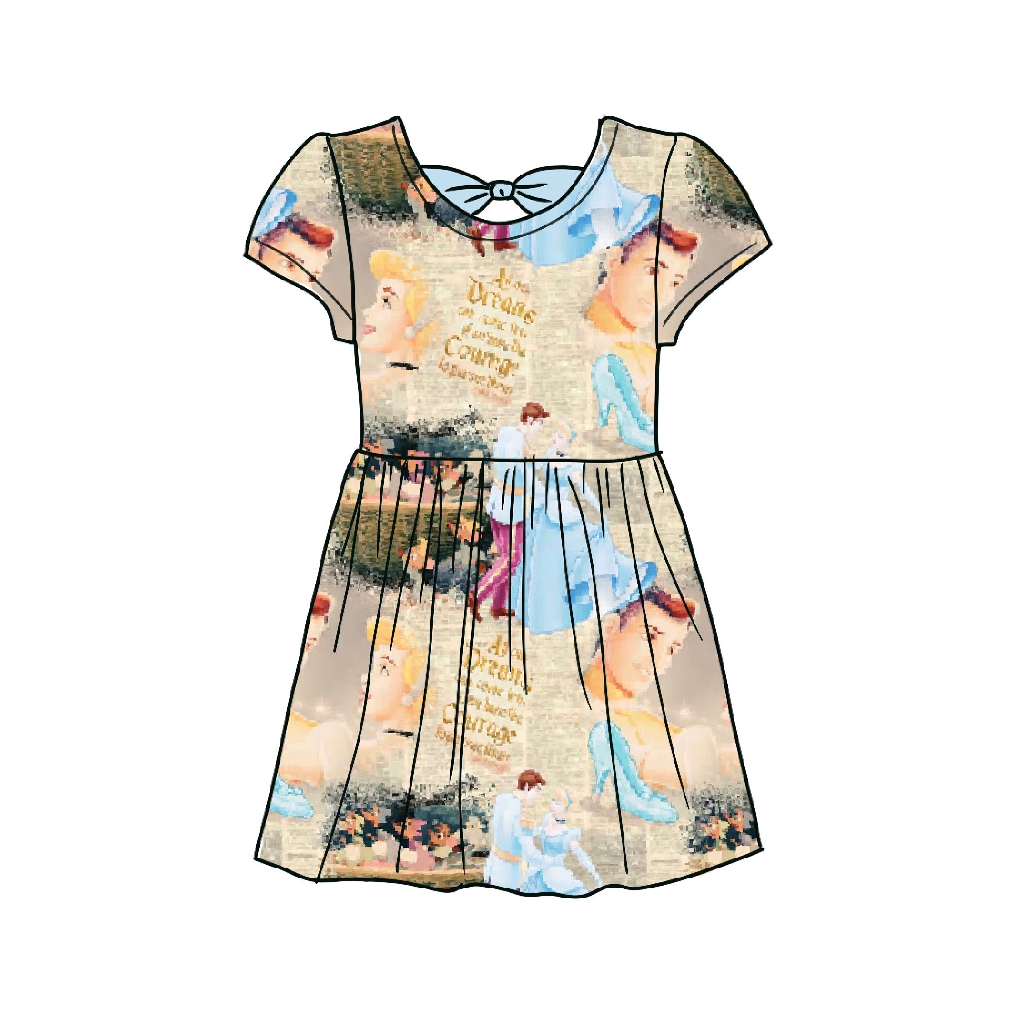 Midnight Waltz Bamboo Dress with Bow