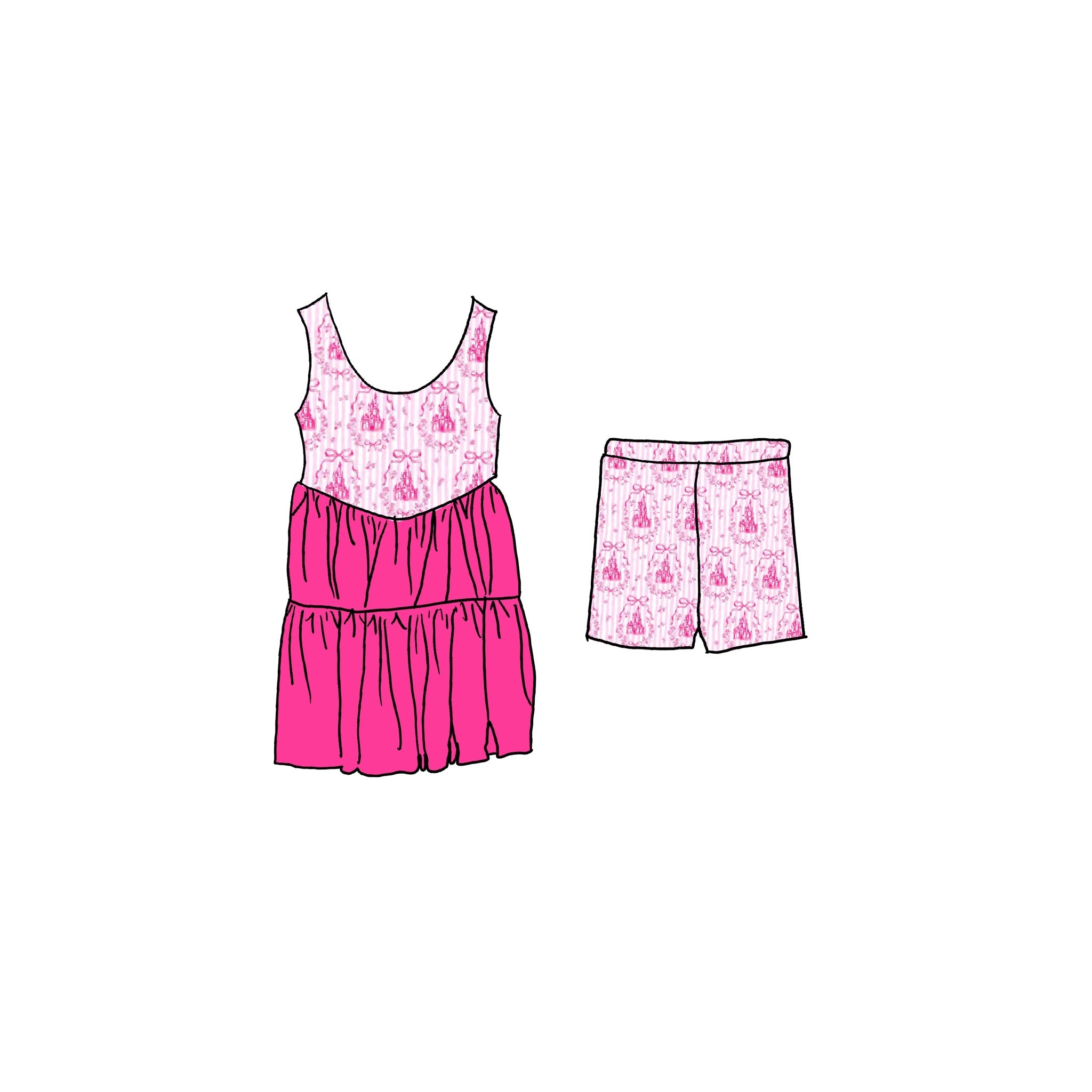 Pretty in Pink Athletic Twirl Dress