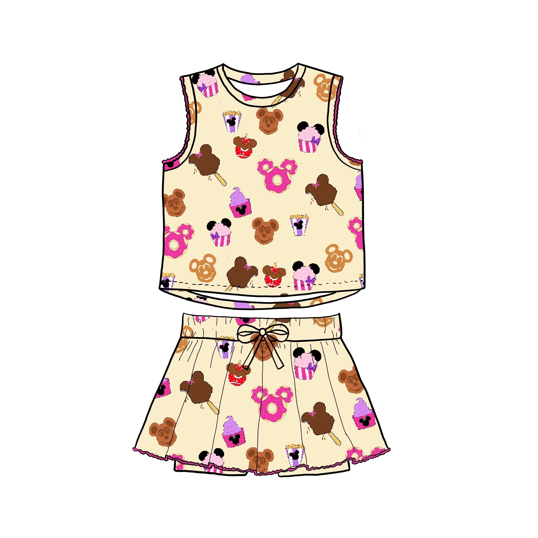 Snackin Squiggle Trim Athletic Set