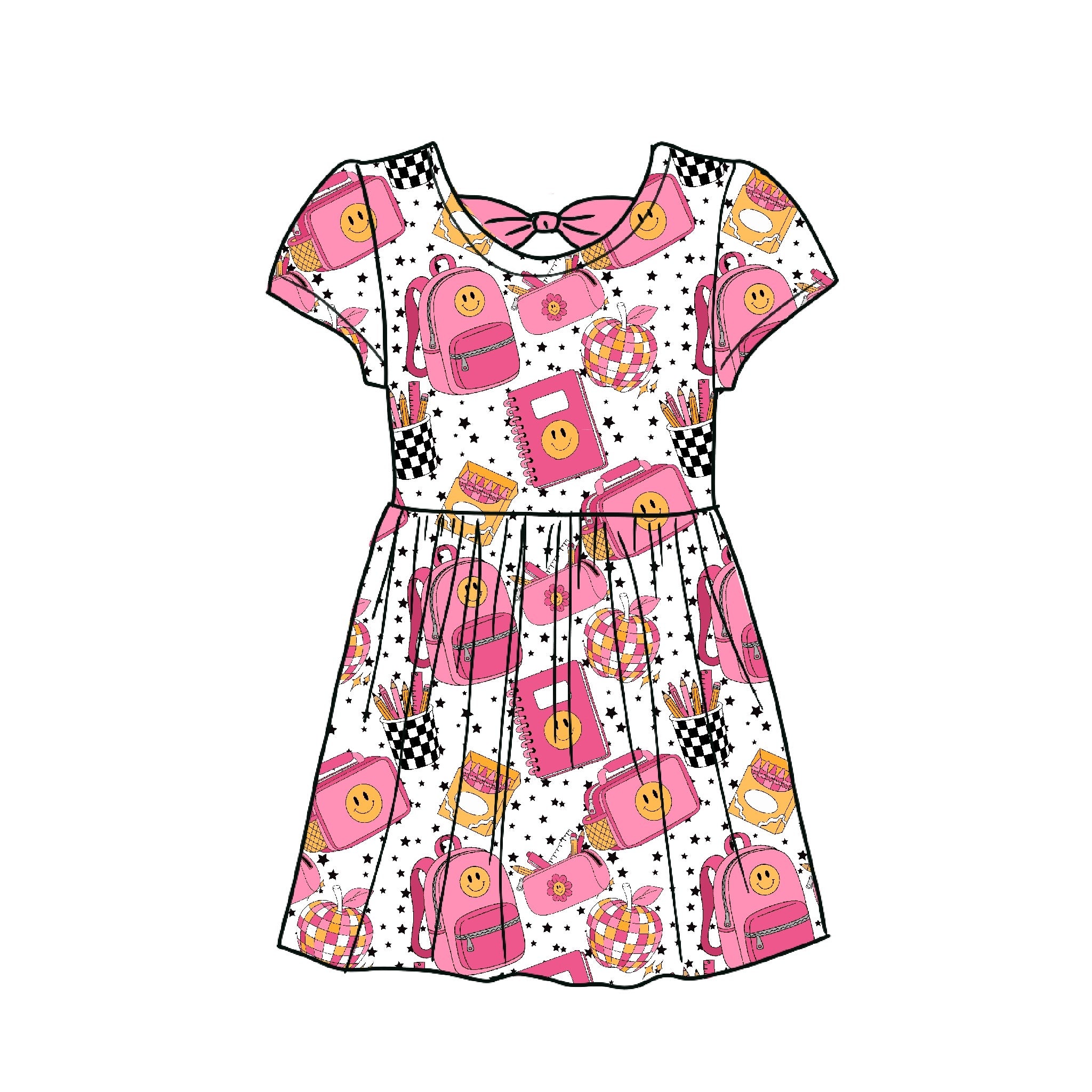 Groovy Learning Bamboo Dress with Bow