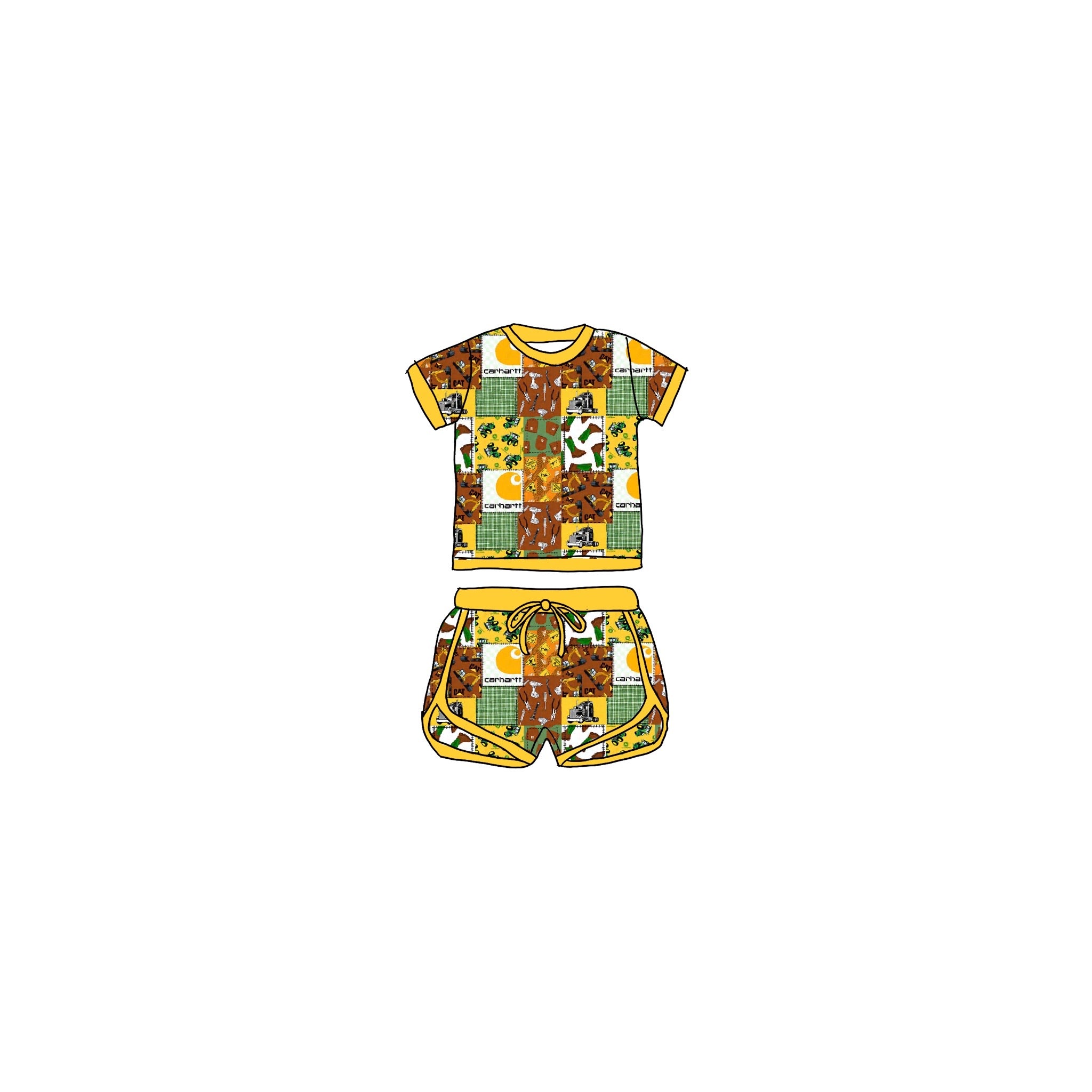 Dirt on my Boots Bamboo Drawstring Short Set