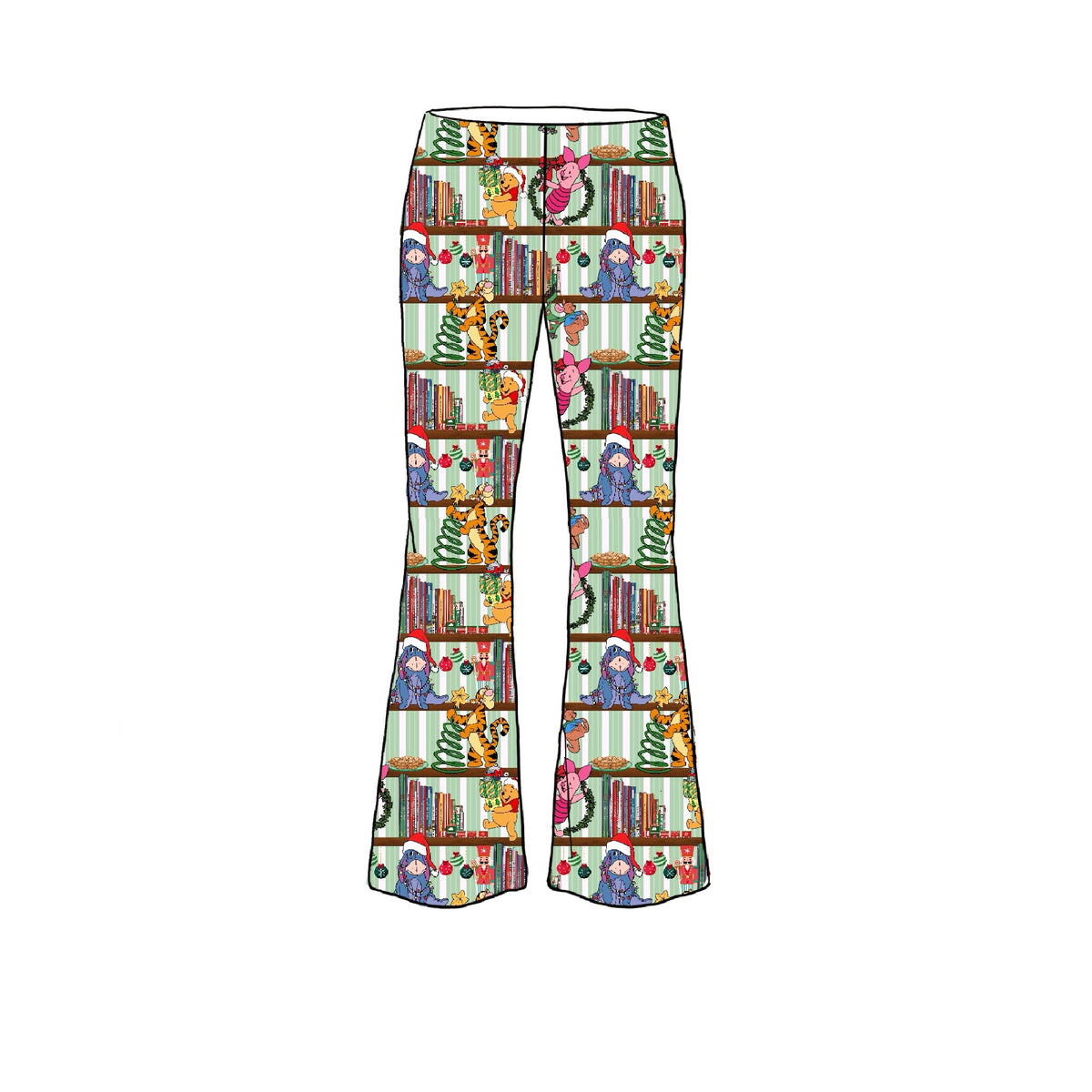 Bear-y Christmas Adult bamboo Flare Pants and Shirt Set