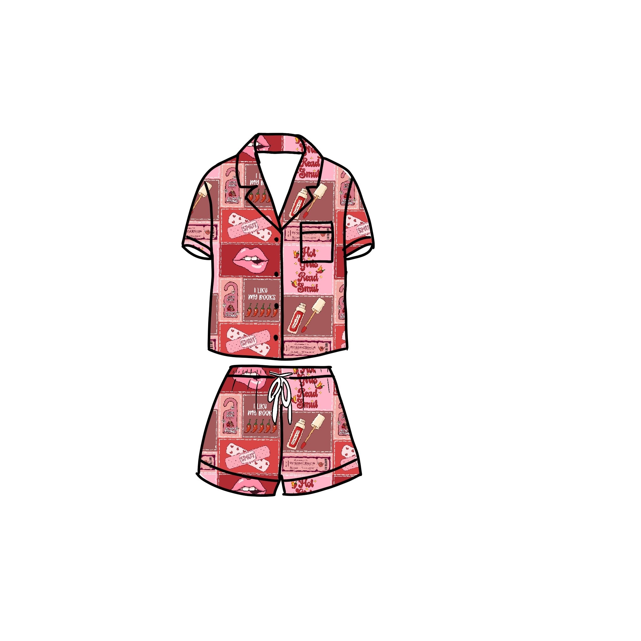 Smutty Girls Women’s Button Down and Short set
