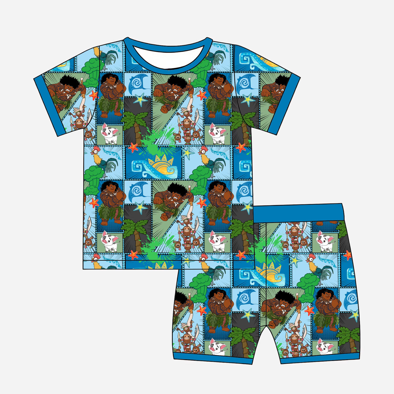 Maui Patch Bamboo Short Set