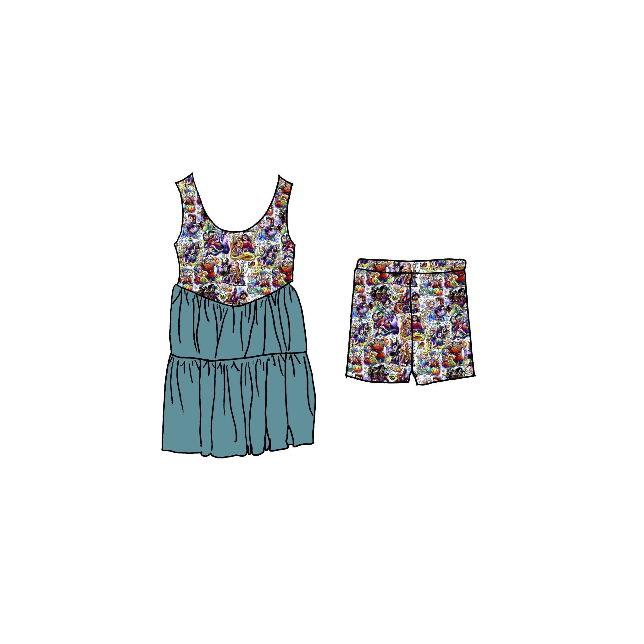 Good vs Evil Athletic Twirl Dress