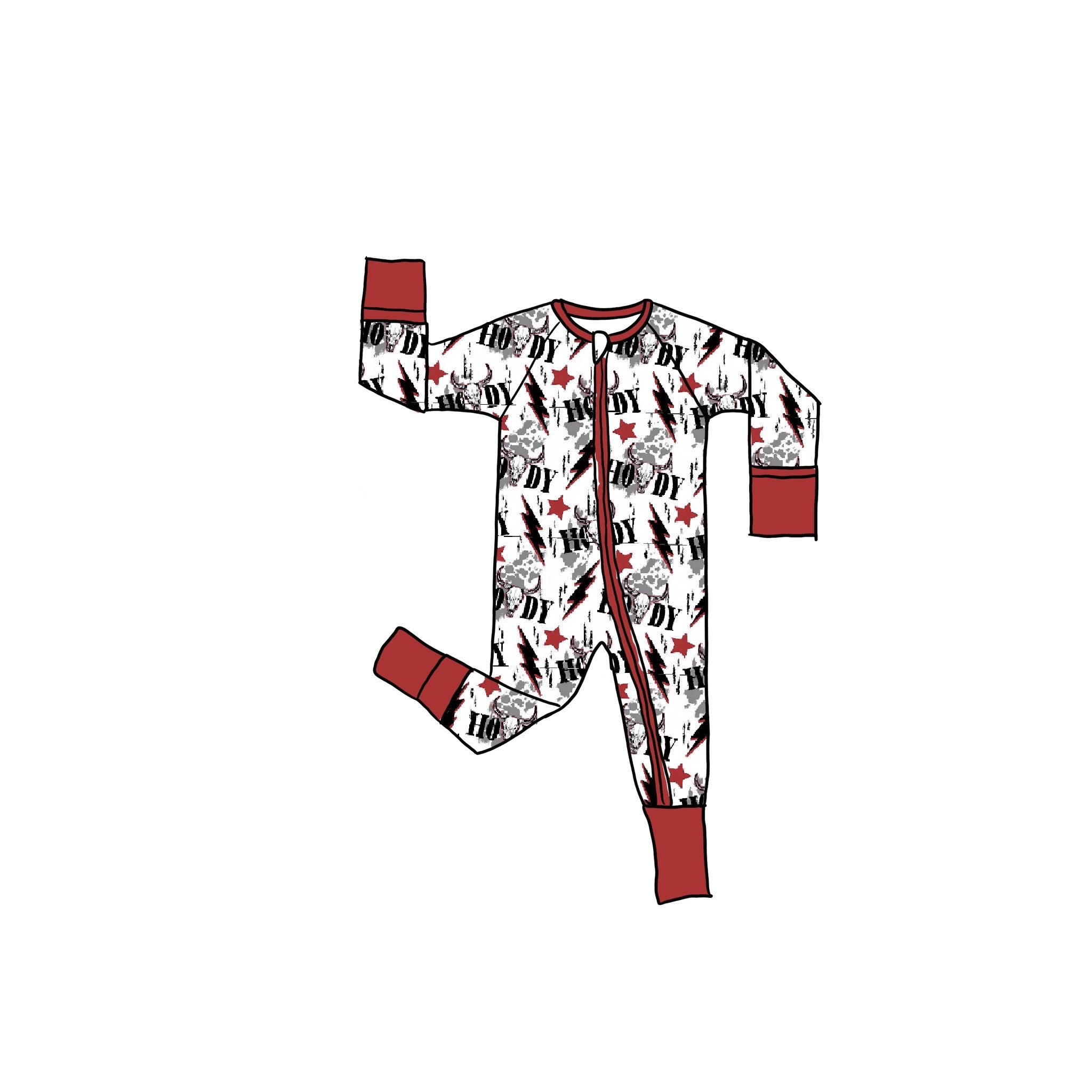 Howdy Bamboo Zippie Romper