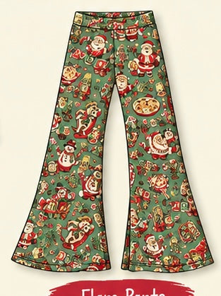 The North Pole Adult bamboo Flare Pants and Shirt Set