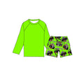 Mud and Gears Boys Swim Trunks and Rash Guard