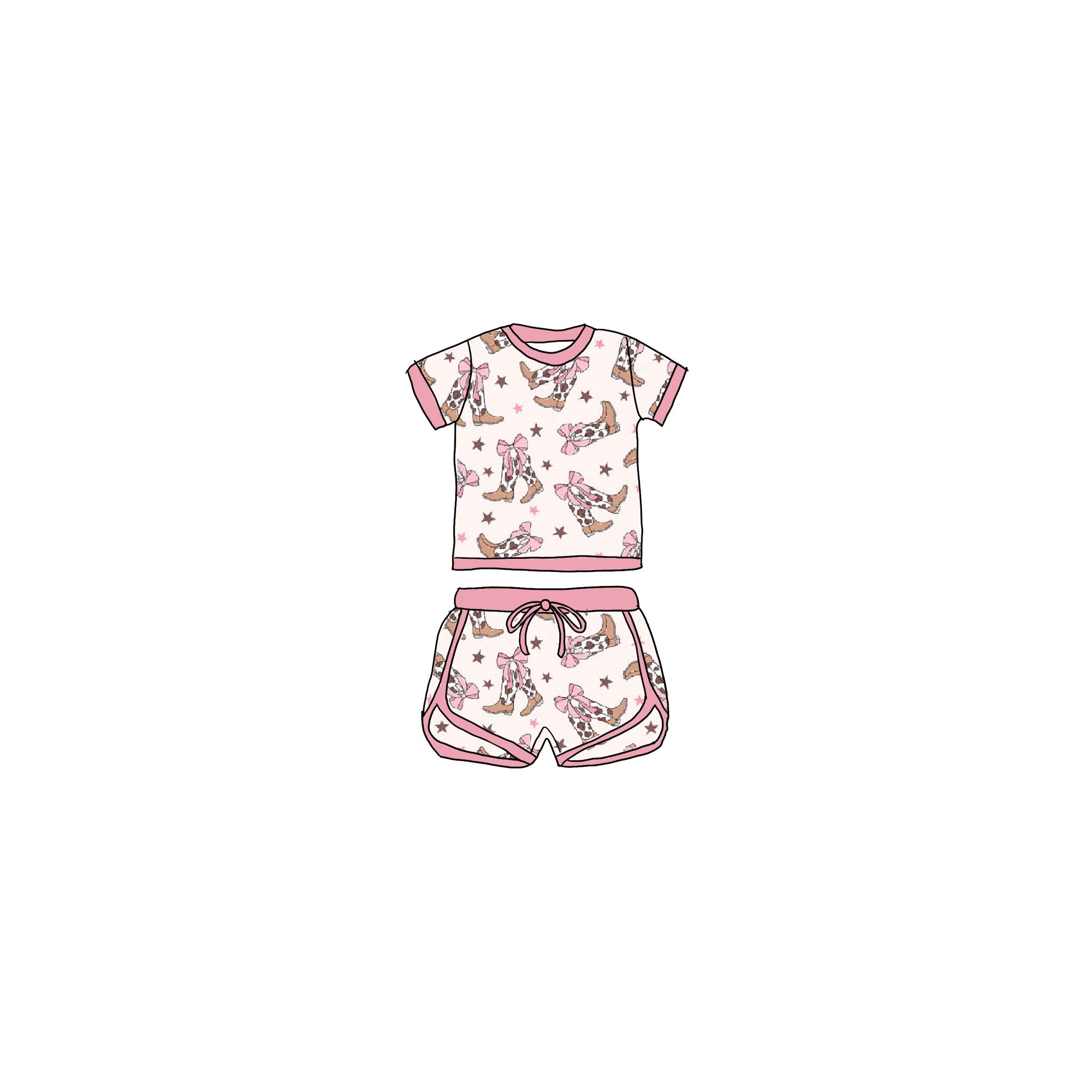 Boot’s & Bow’s Bamboo Drawstring Short Set