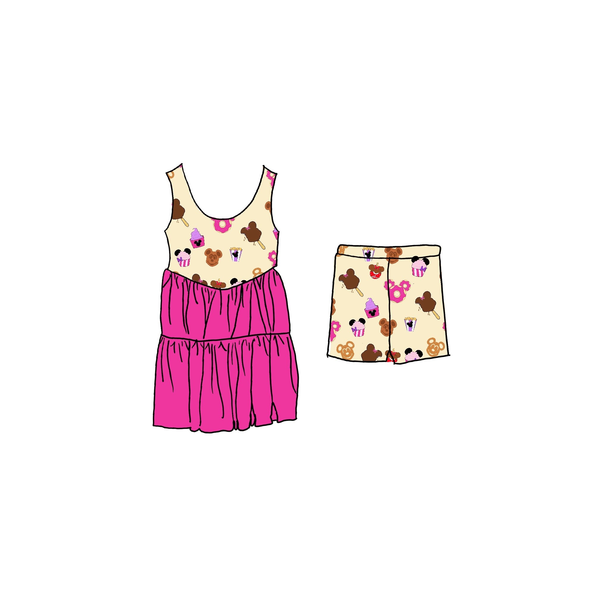 Snackin Athletic Twirl Dress