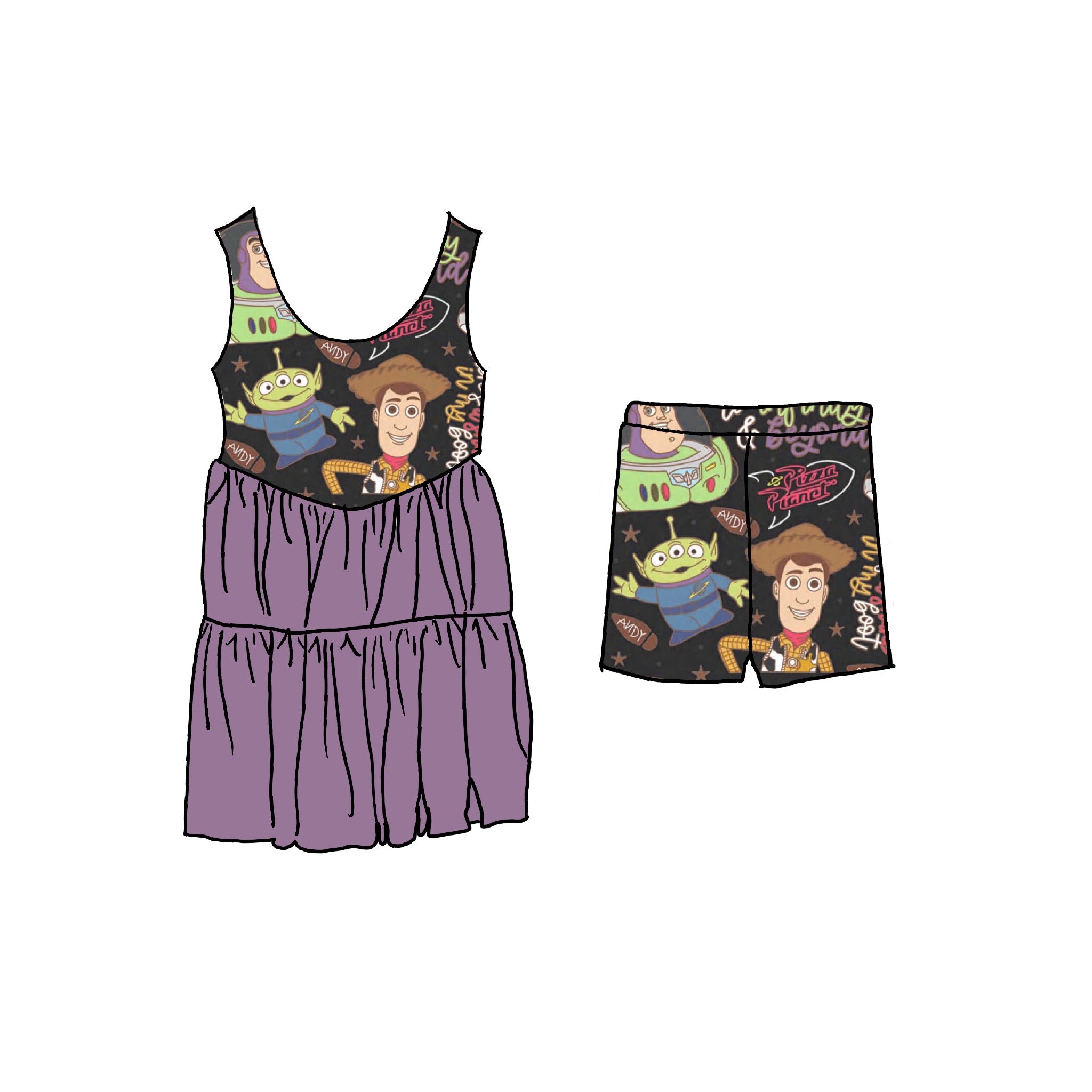 Infinity and Beyond Athletic Twirl Dress