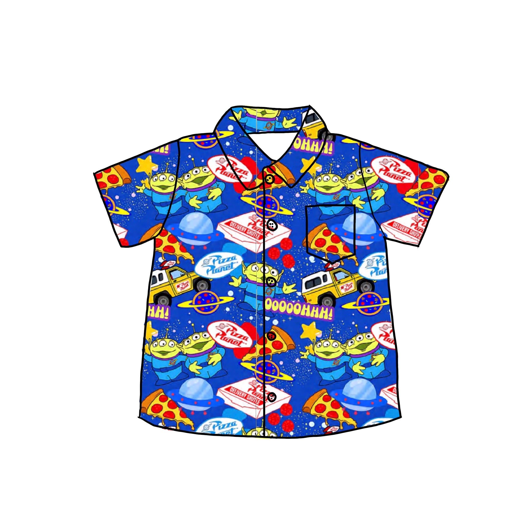 Pizza Planet Button Down