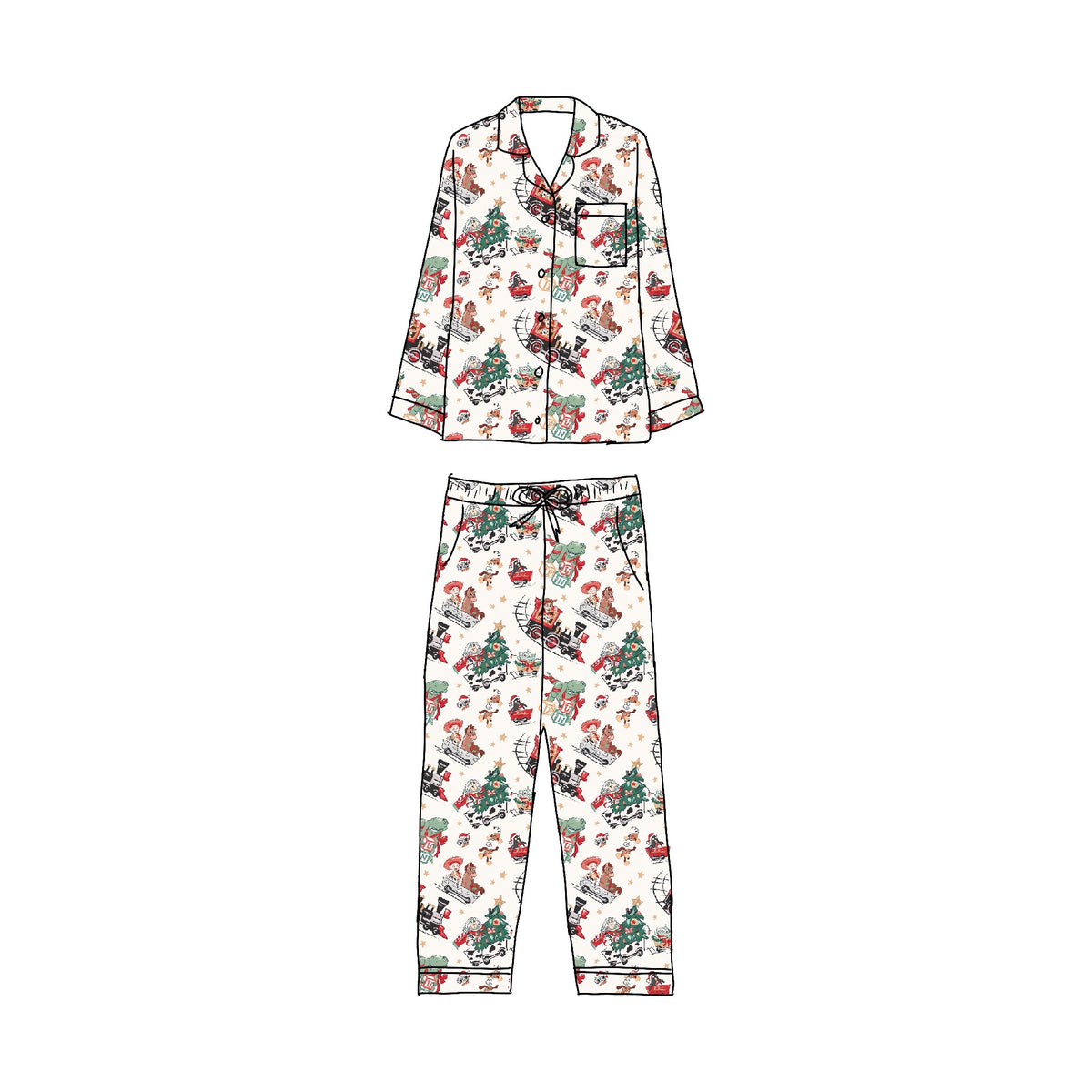 Toy Story Wonderland 2-piece button down set