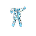 Winter Mickey  Bamboo Ruffle Zippie Romper