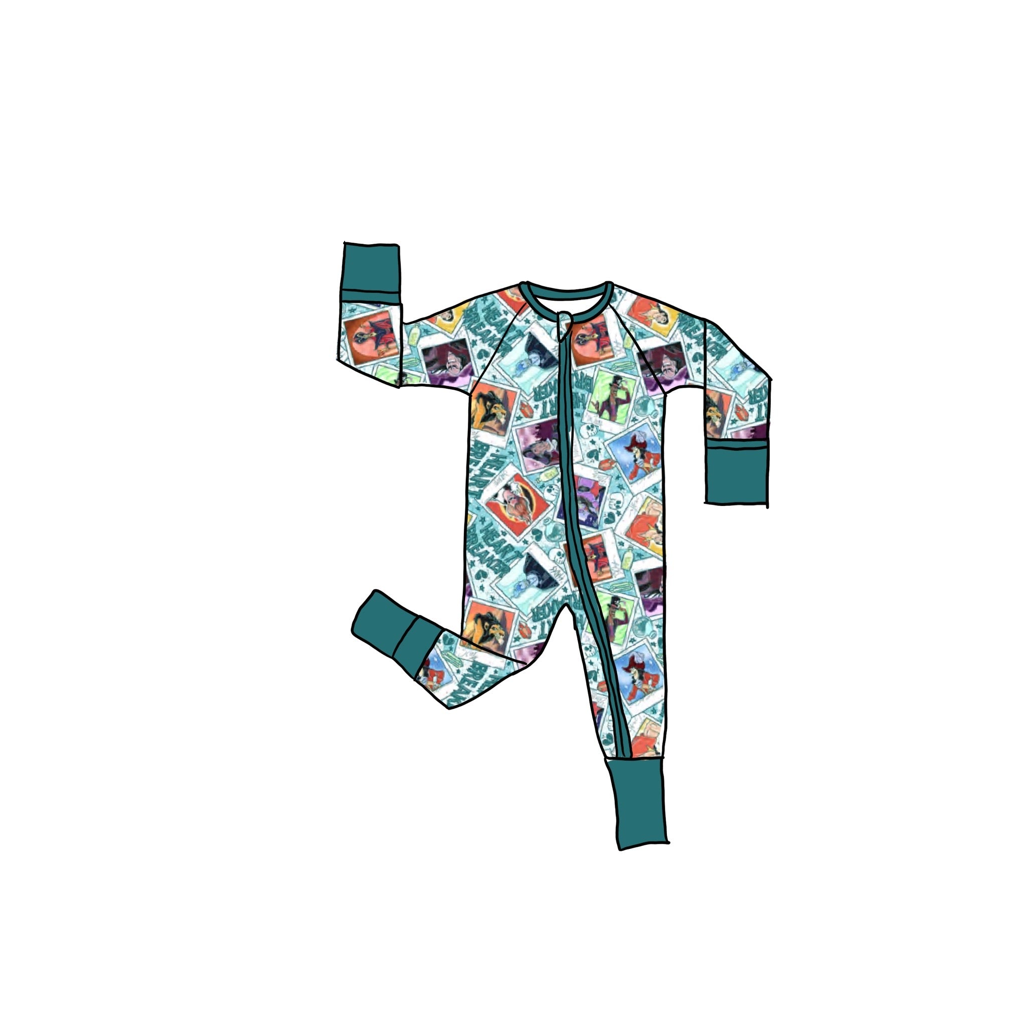 Heart Breaker Bamboo Zippie Romper