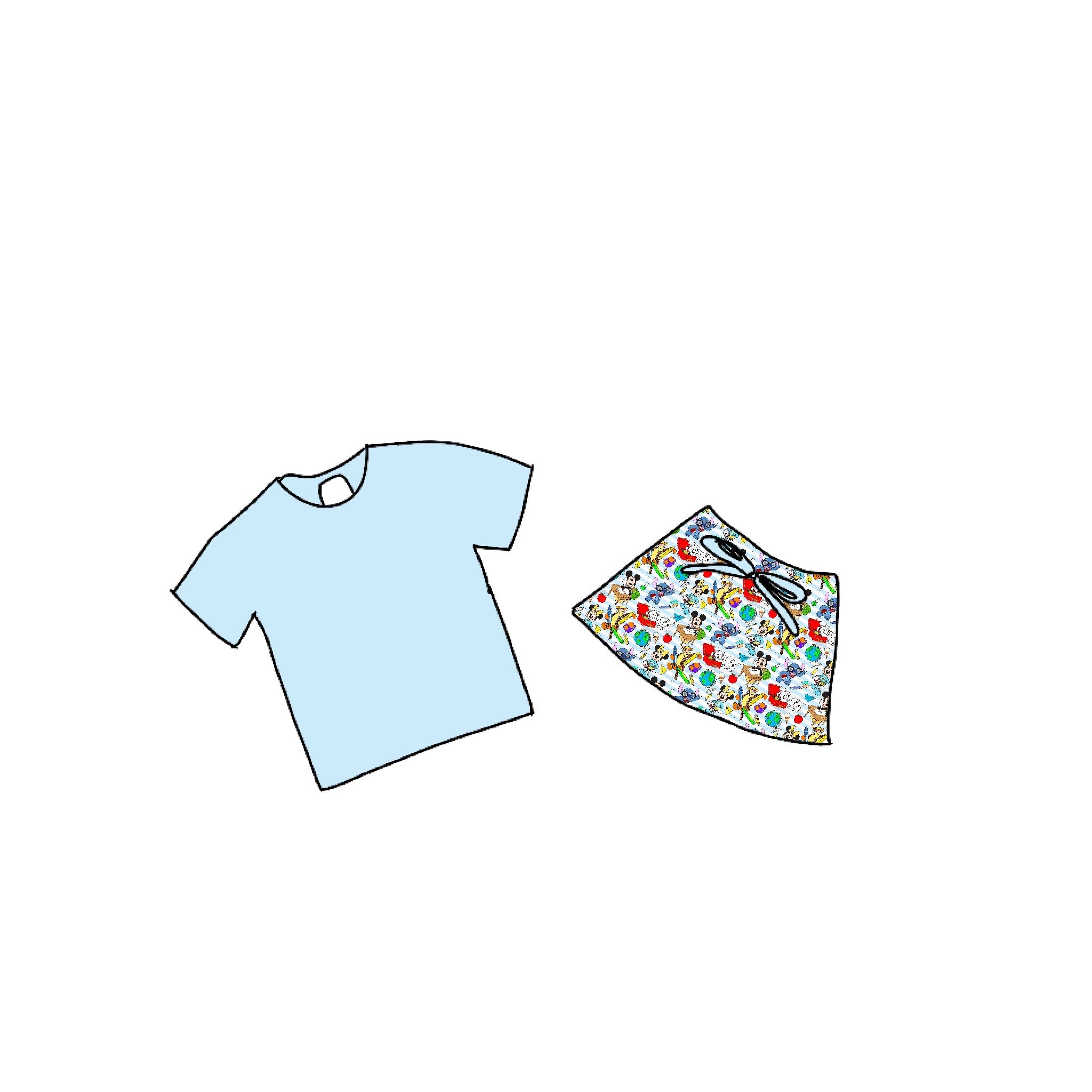 Stitch University 2 Piece Athletic Skirt Set