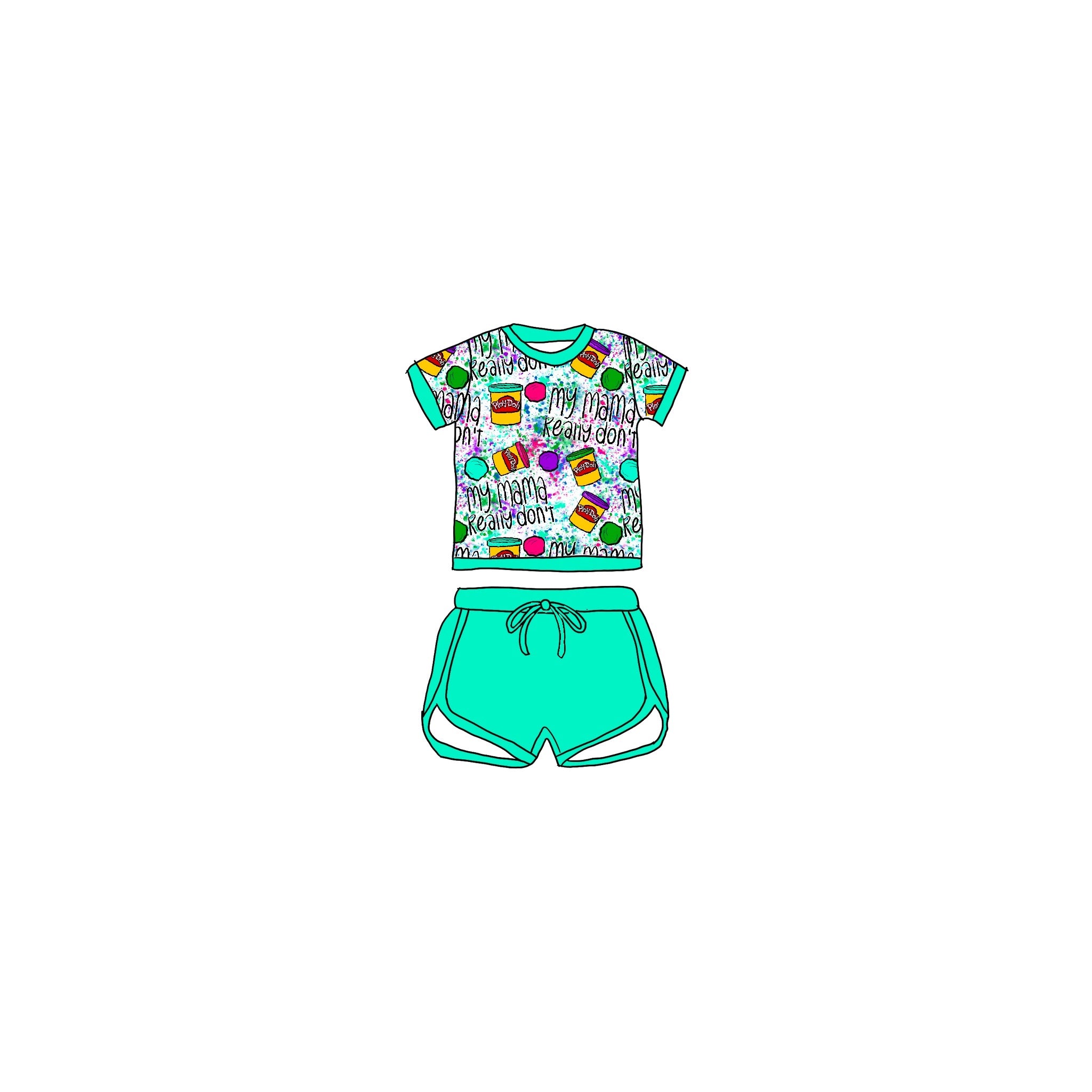 Recess Rebel Bamboo Drawstring Short Set