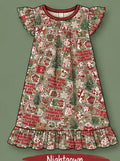 Peppermint Cocoa Flutter Sleeve Nightgown