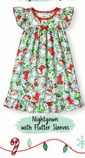 Groovy Santa Flutter Sleeve Nightgown