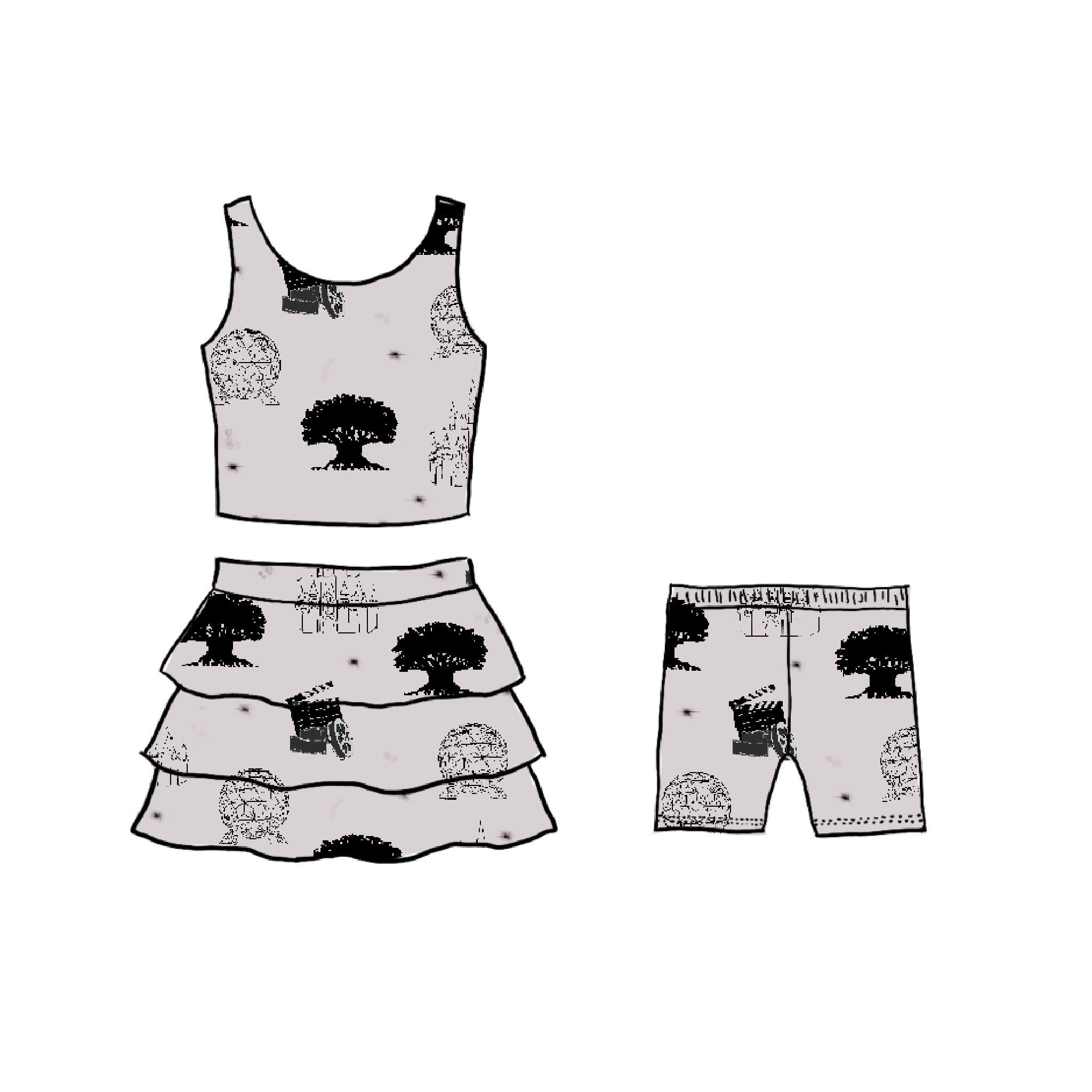 Park Hoppin Athletic Skirt Set