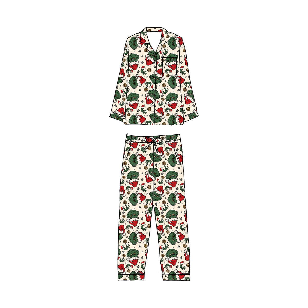 Stink Stank Stunk 2-piece button down set