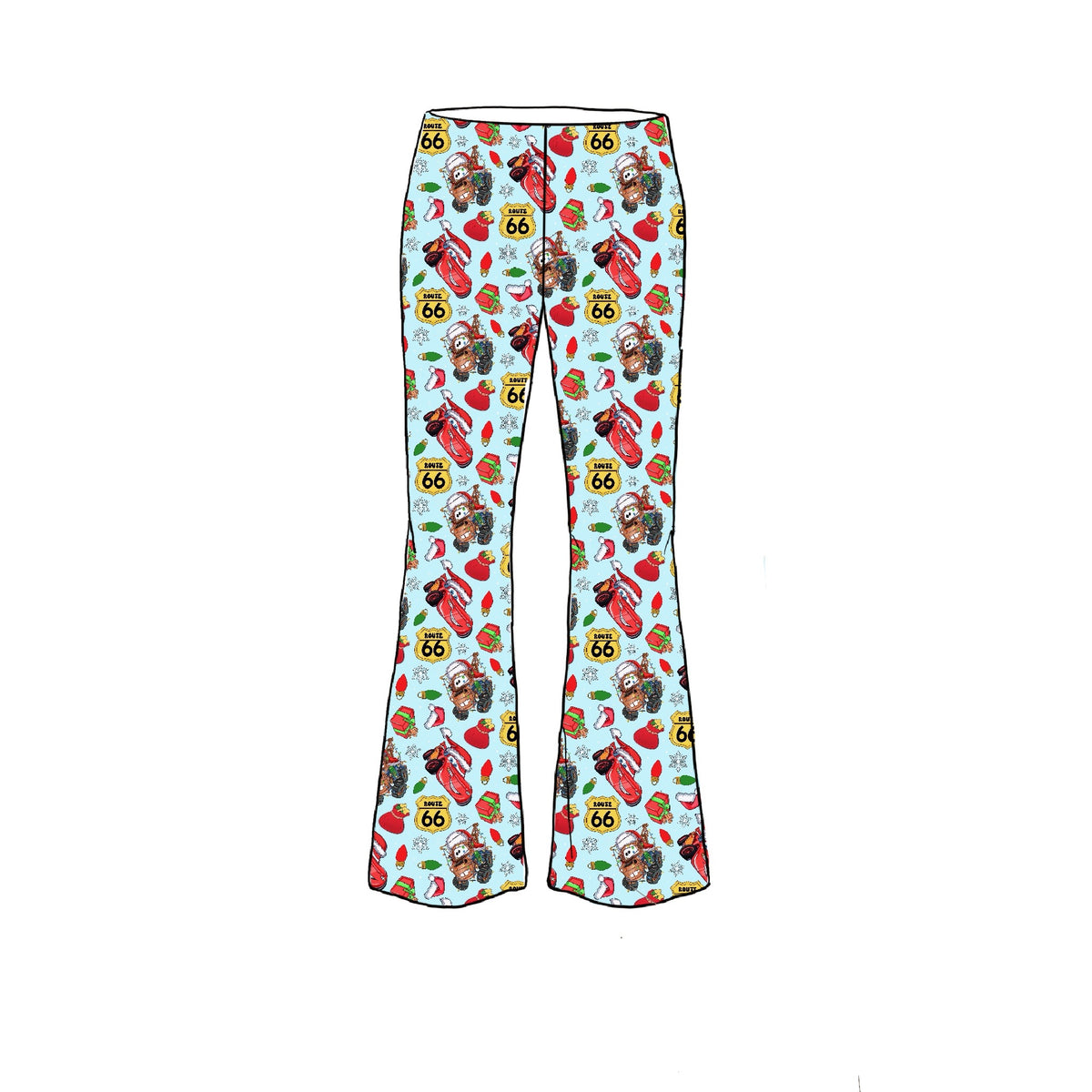 A Mater Xmas  Adult bamboo Flare Pants and Shirt Set