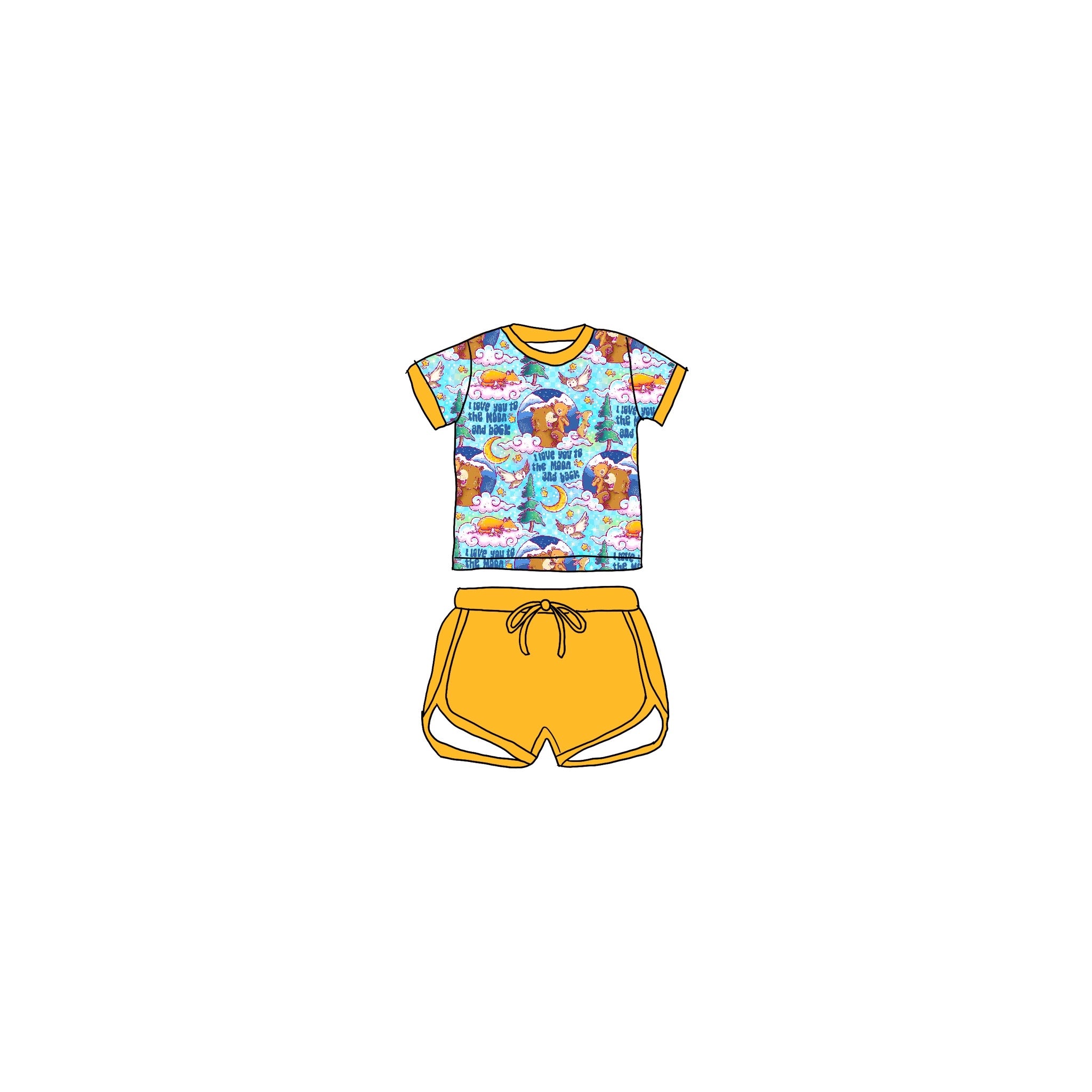 Unconditional Love Bamboo Drawstring Short Set