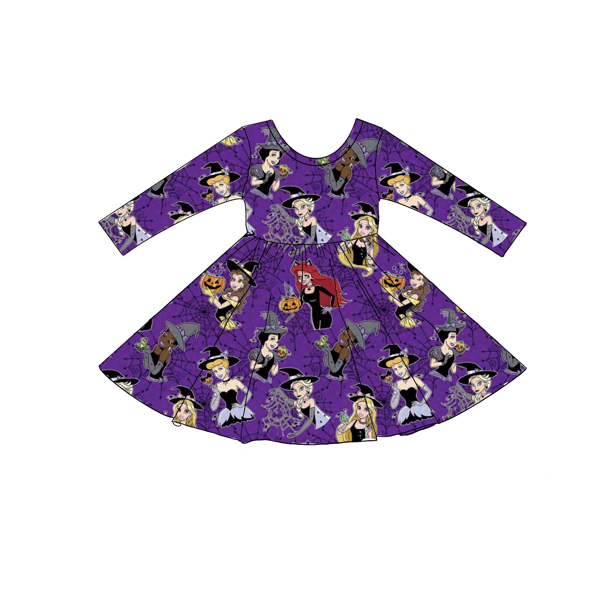 Spooky Princess Long Sleeve Bamboo Dress