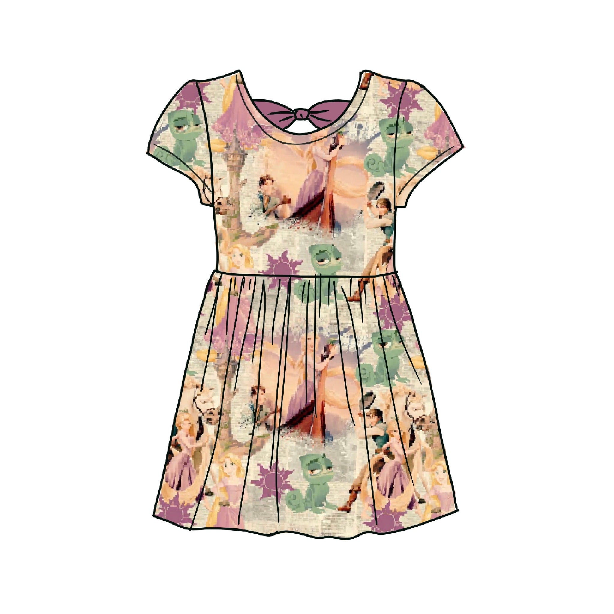 Floating Light Bamboo Dress with Bow