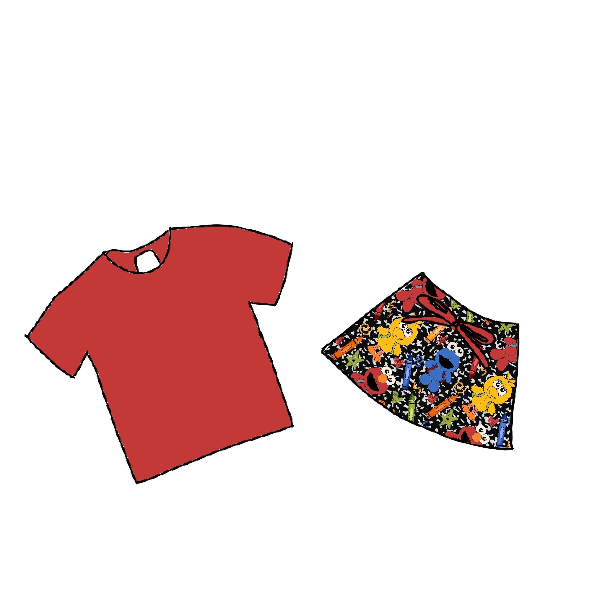 E is for Elmo 2 Piece Athletic Skirt Set