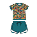 Little Hero Bamboo Drawstring Short Set