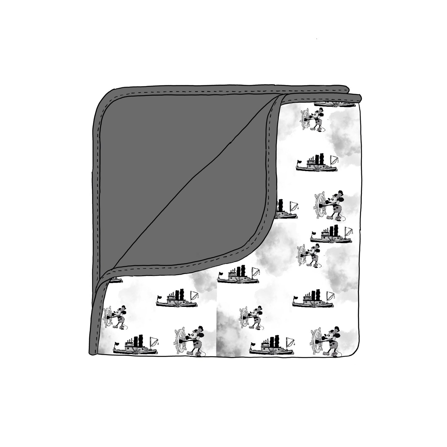 Bamboo Viscose Blanket- Full Steam Ahead