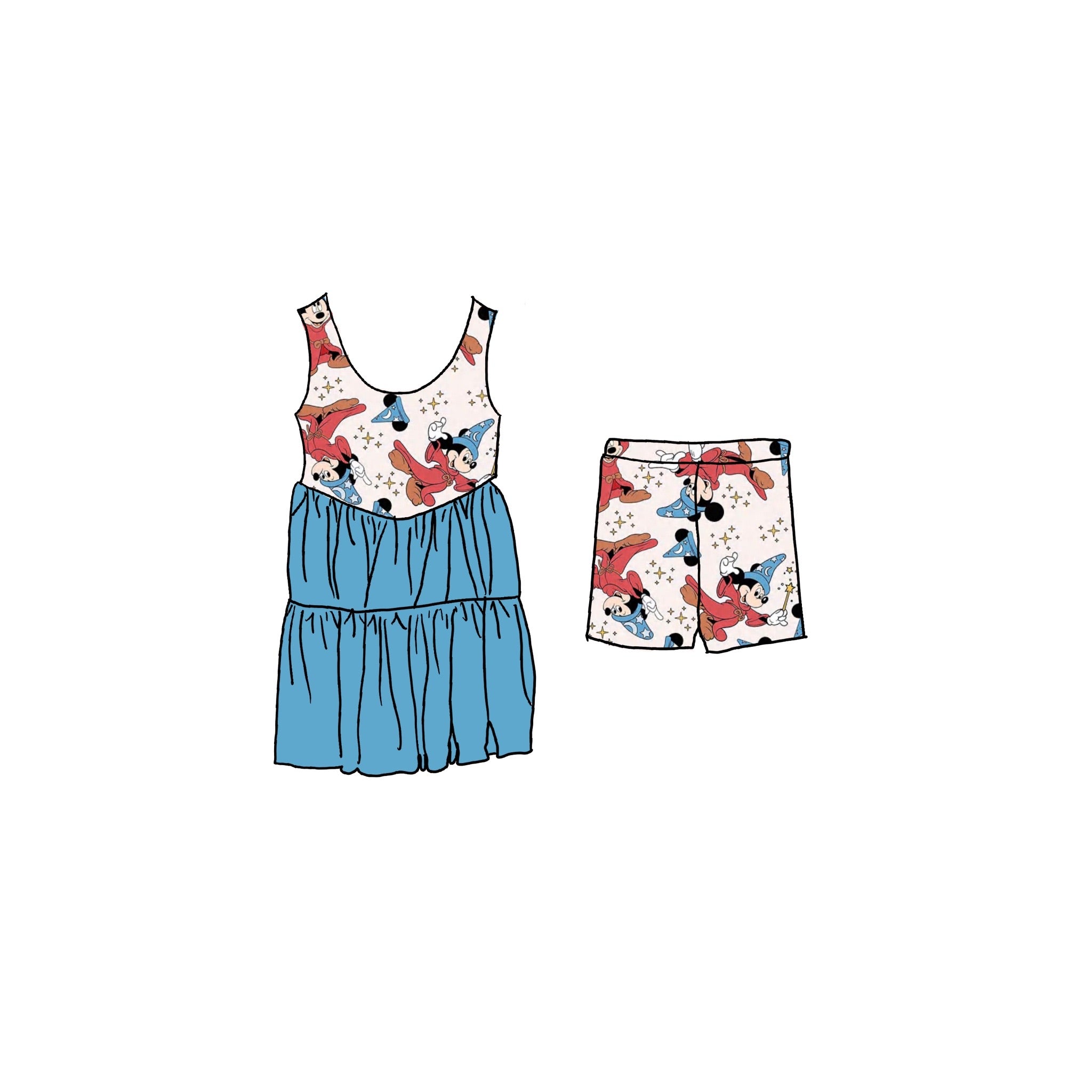 Sorcerers Apprentice Athletic Twirl Dress