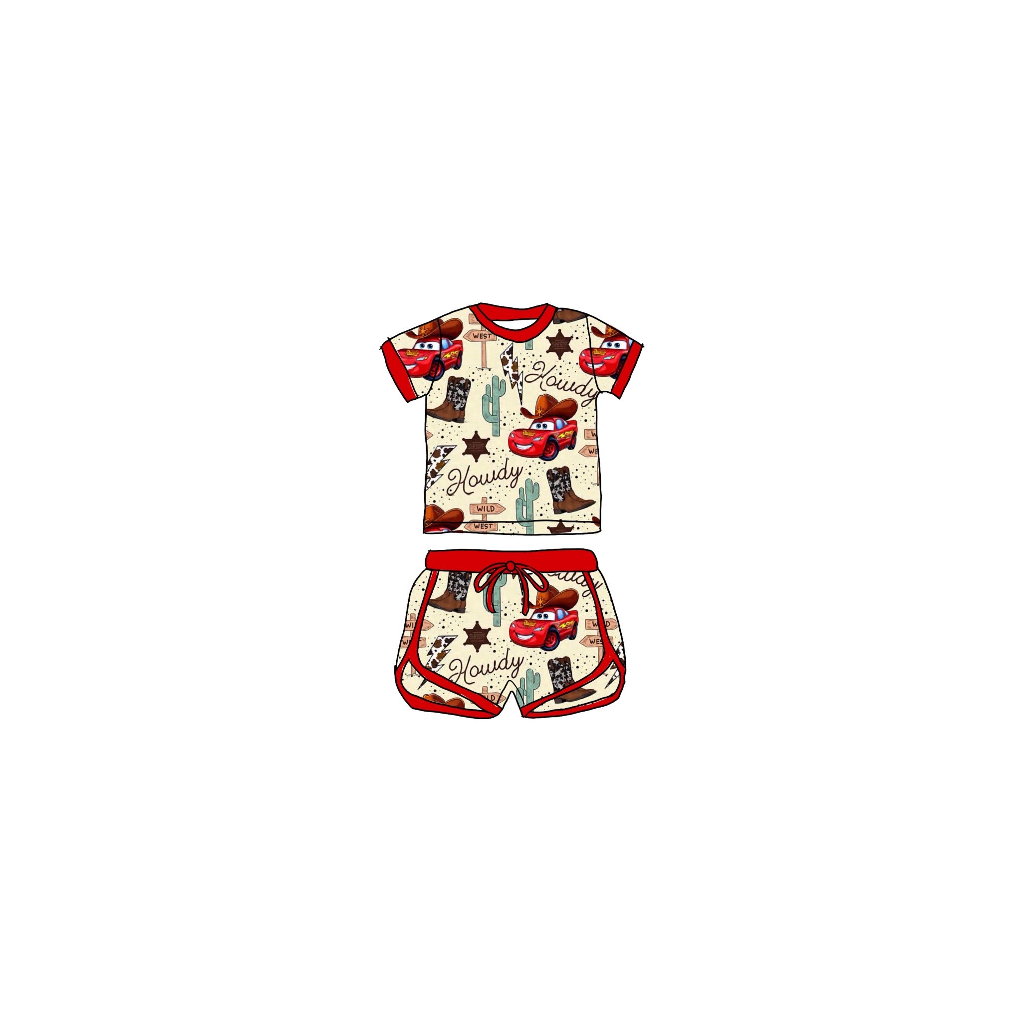 Sheriff McQueen Bamboo Drawstring Short Set