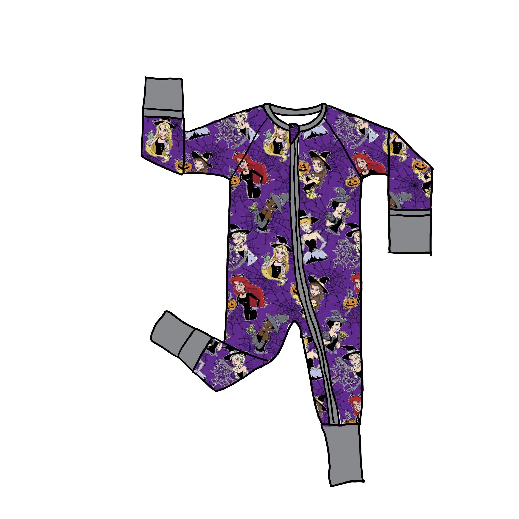 Spooky Princess Zippie Romper