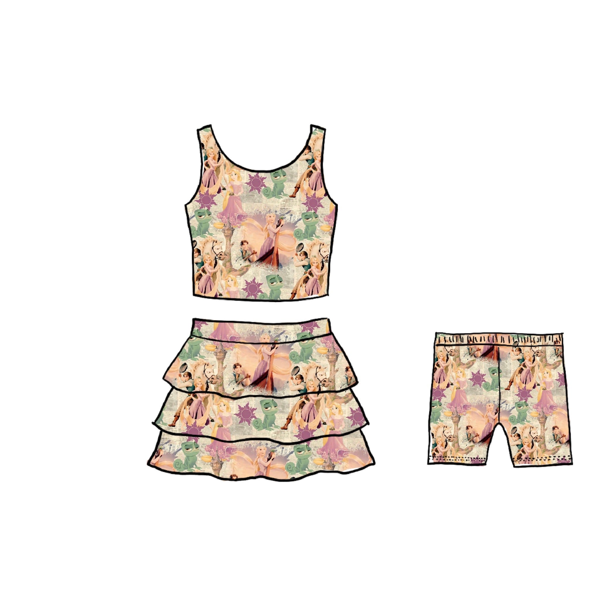 Floating Light Athletic Skirt Set