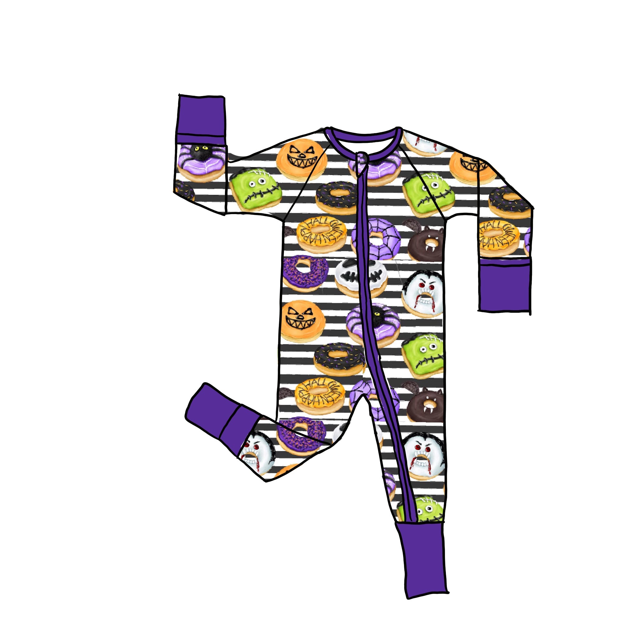 Sweet Spooks Zippie Romper