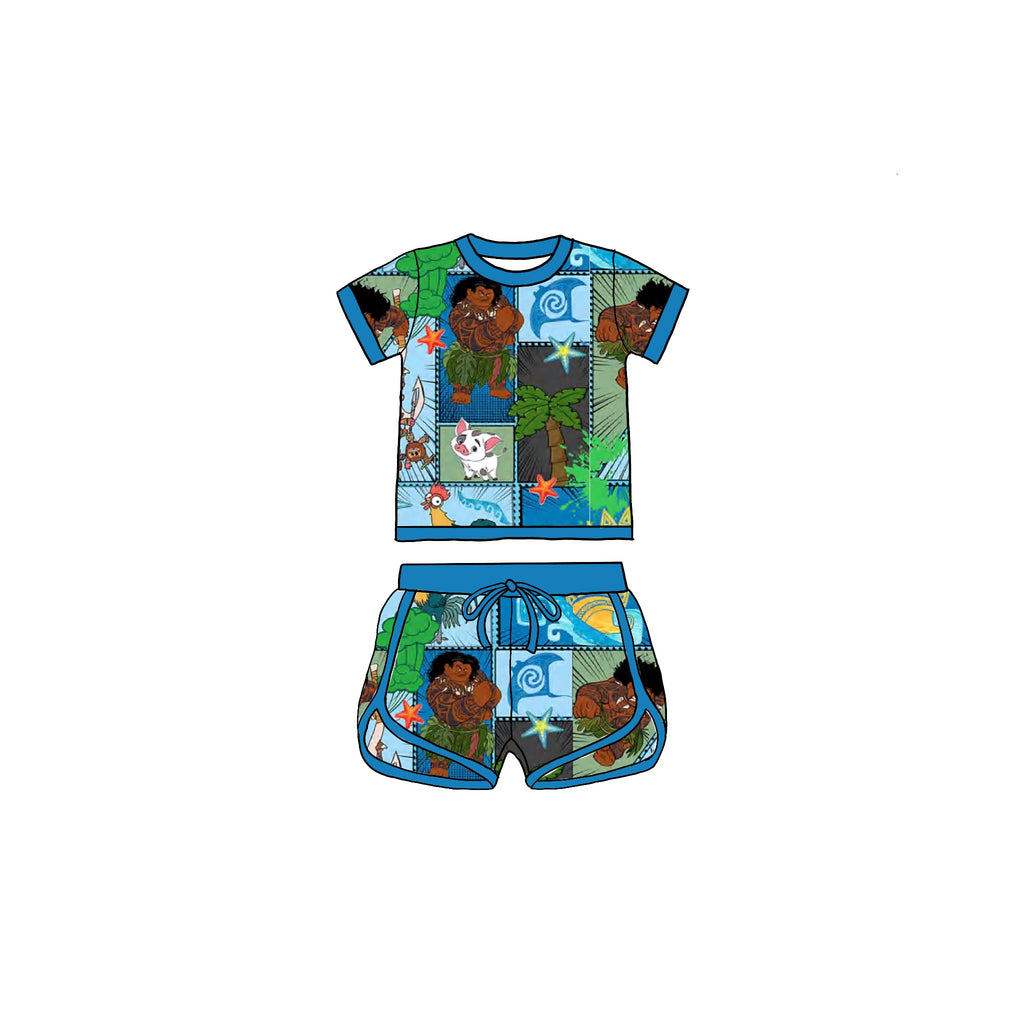 Maui Patch Bamboo Drawstring Short Set
