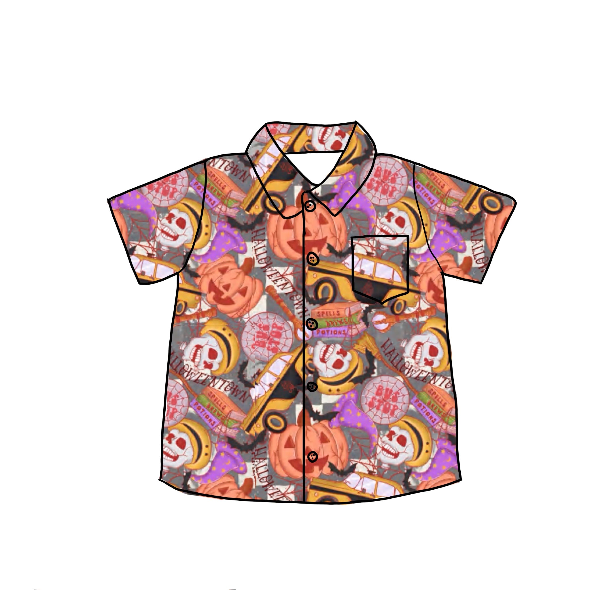 Halloween Town Button Down
