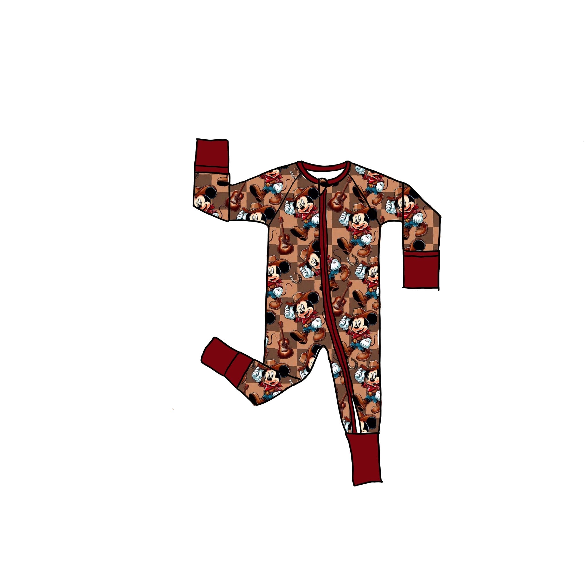 Country Clubhouse Bamboo Zippie Romper